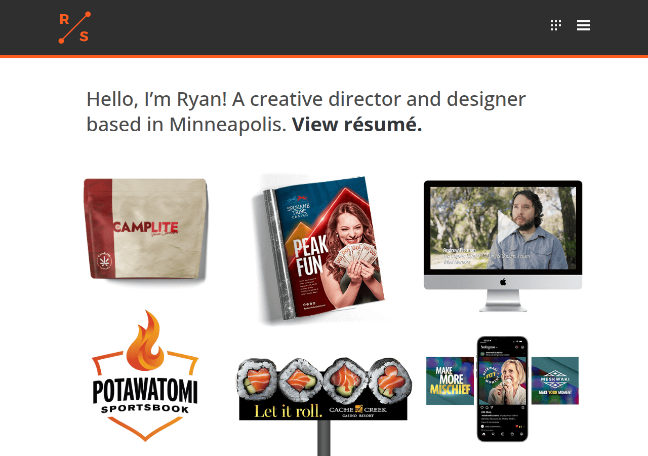 Screenshot of ryansupalla.com