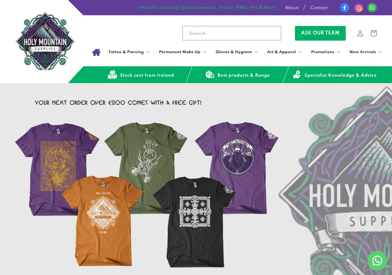 Screenshot of holymountainsupplies.com