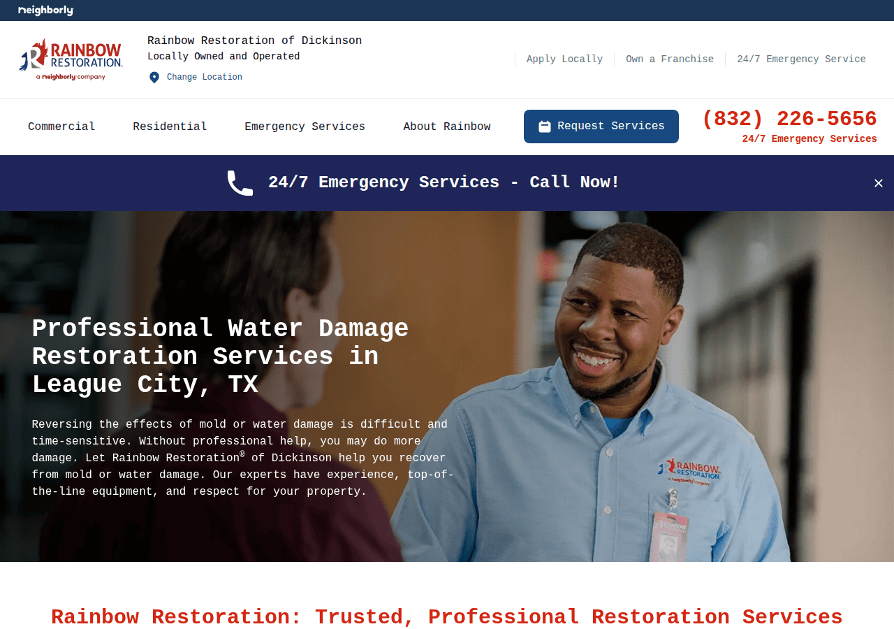 Screenshot of rainbowrestores.com