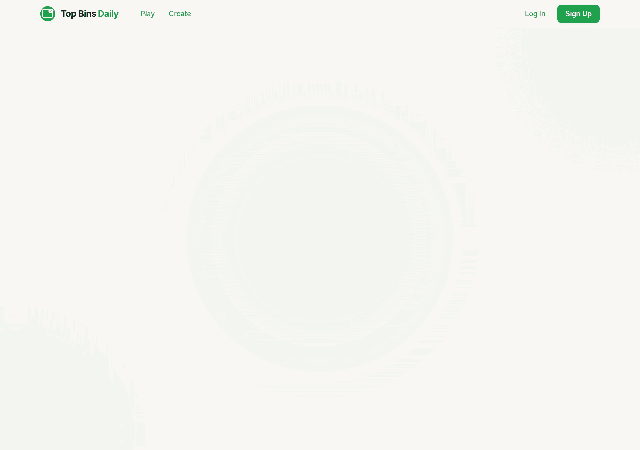 Screenshot of topbins.app