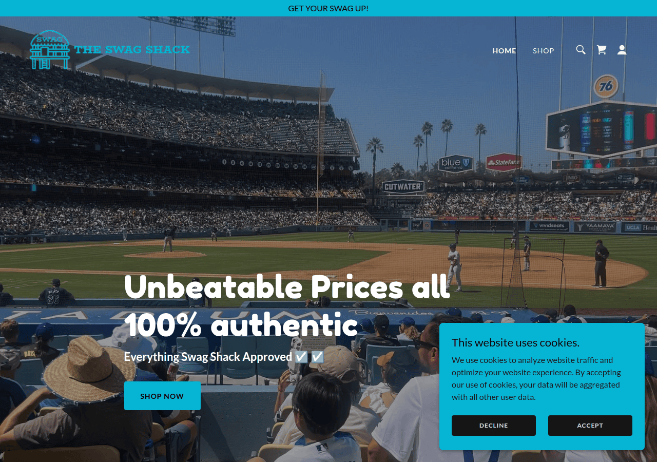 Screenshot of swagshackofficial.com