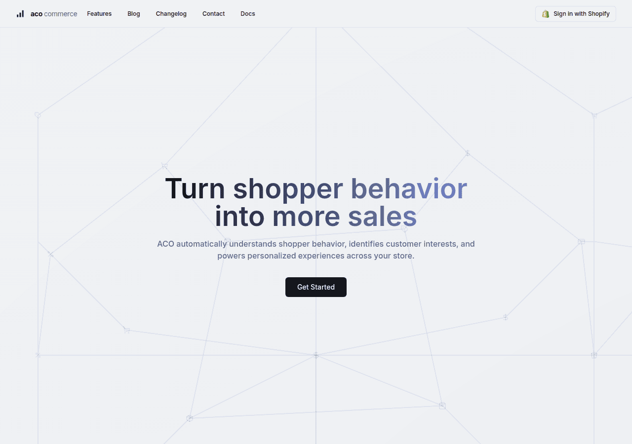 Screenshot of aco-commerce.com