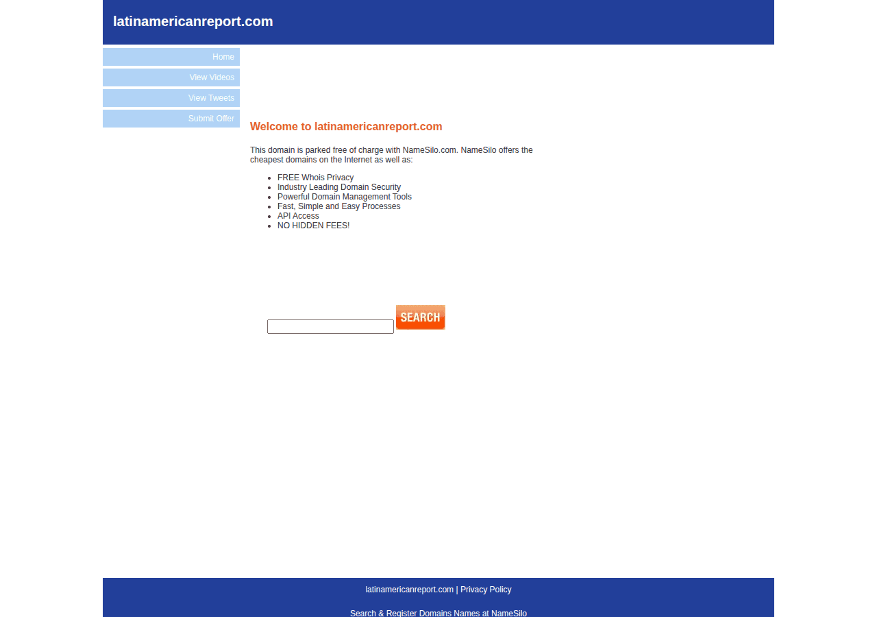 Screenshot of latinamericanreport.com