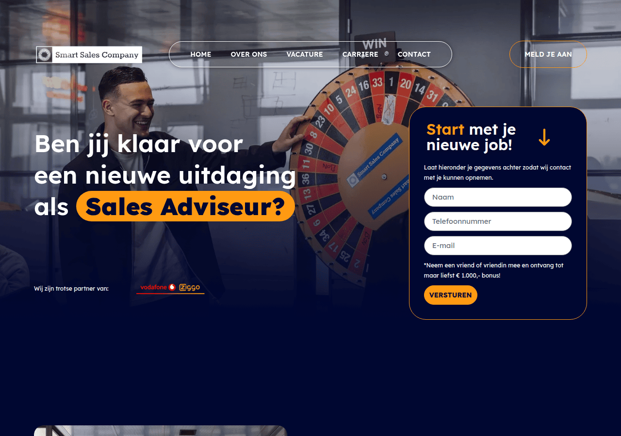 Screenshot of werkenbijsmartsales.nl