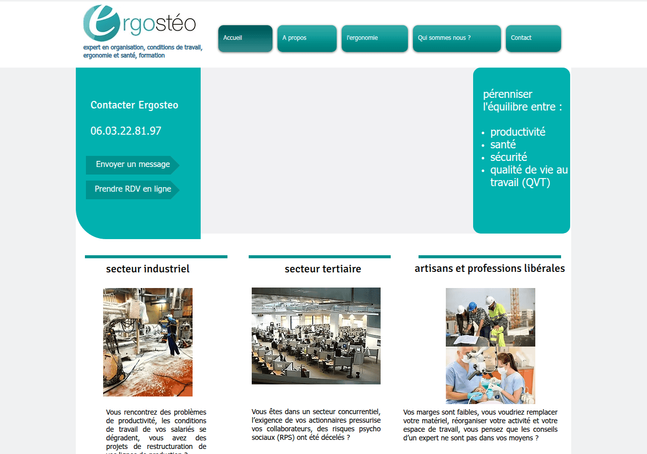Screenshot of ergosteo.com