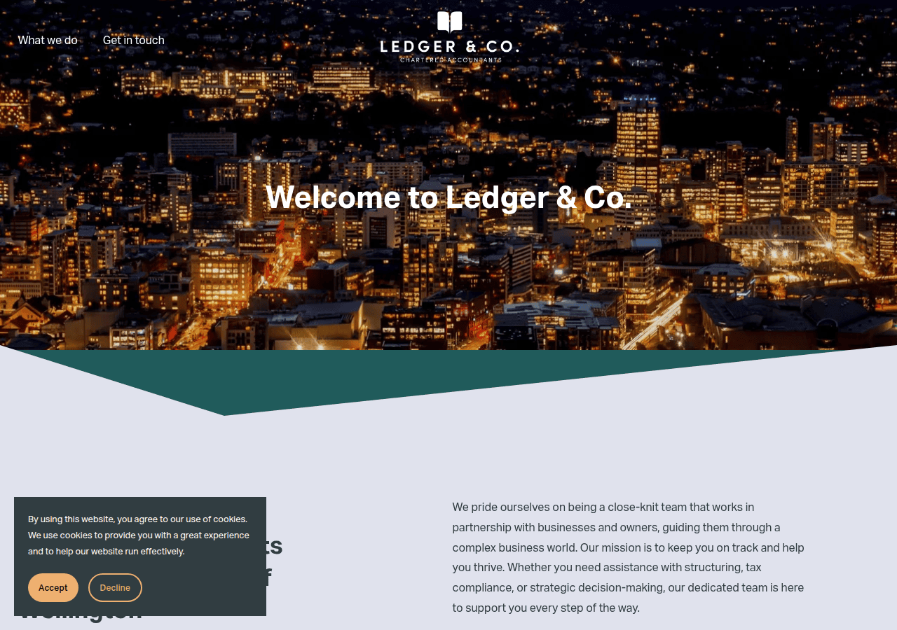 Screenshot of ledgerandco.co.nz