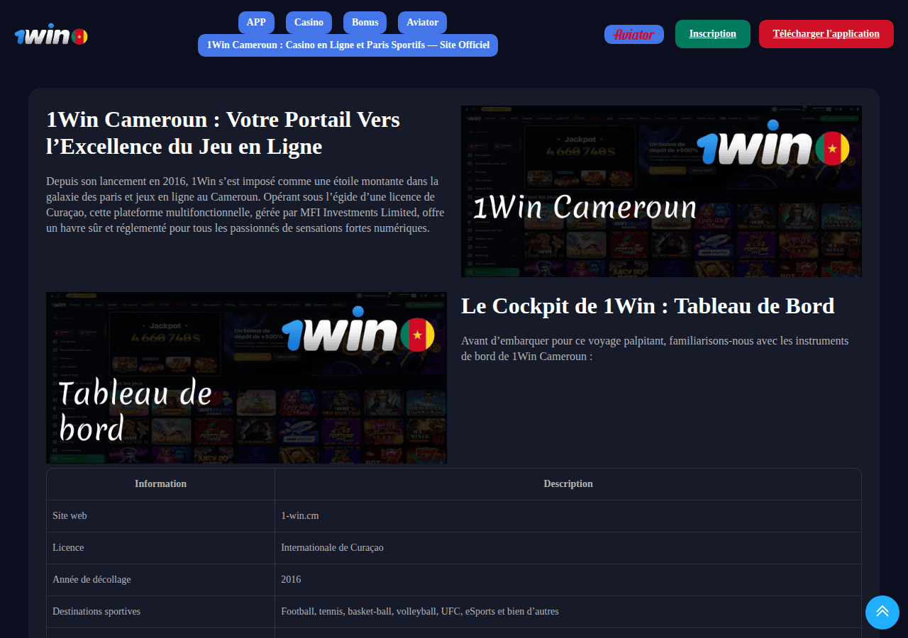 Screenshot of 1win-online.cm