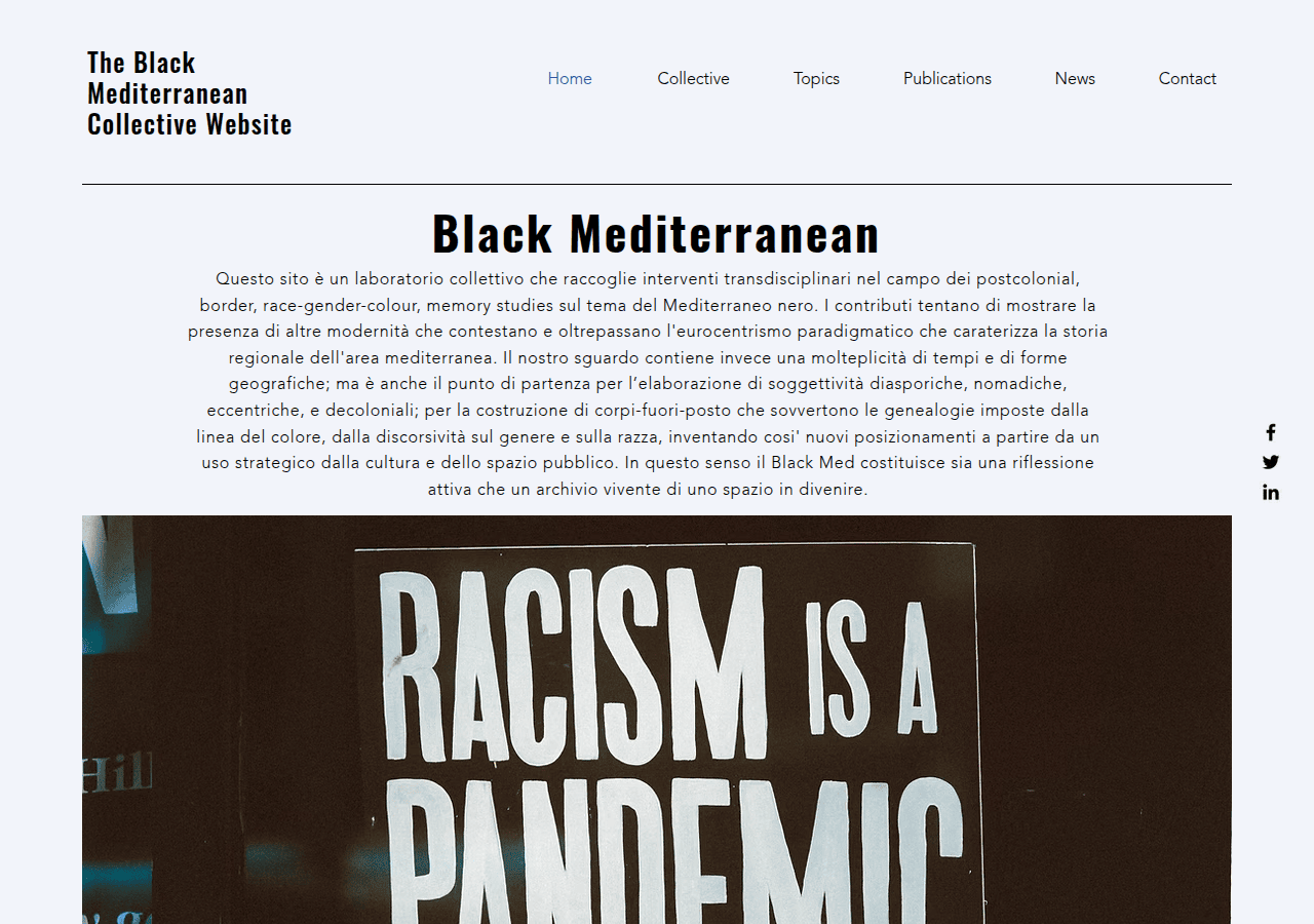 Screenshot of blackmediterranean.org