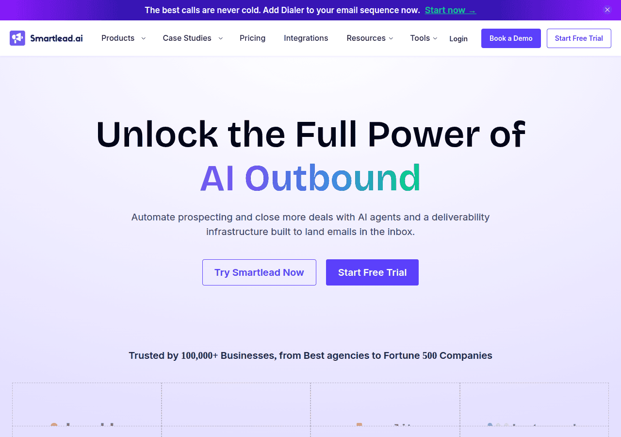 Screenshot of smartlead.ai