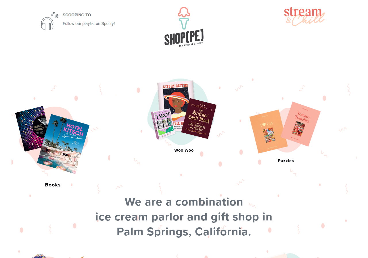 Screenshot of icecreamandshop.com