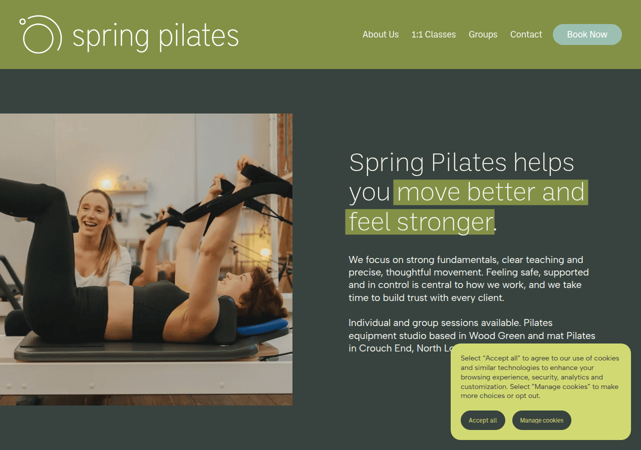 Screenshot of springpilatesuk.com