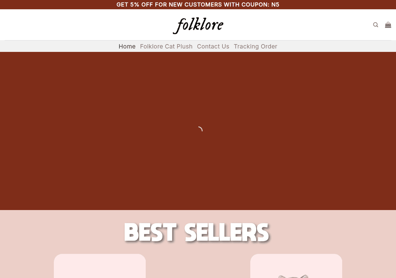 Screenshot of folklorecatplush.com