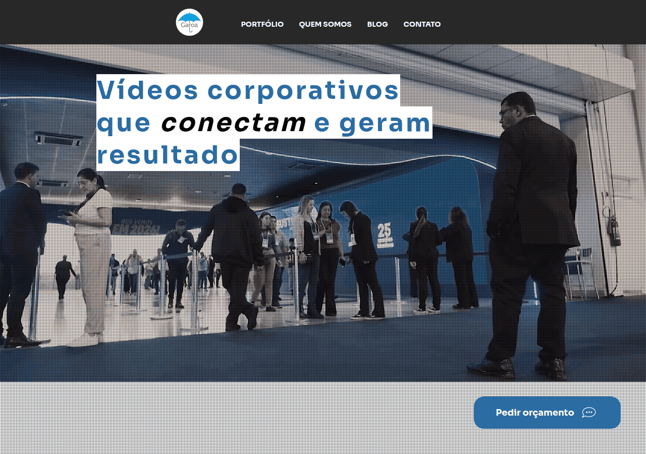 Screenshot of garoaproducoes.com