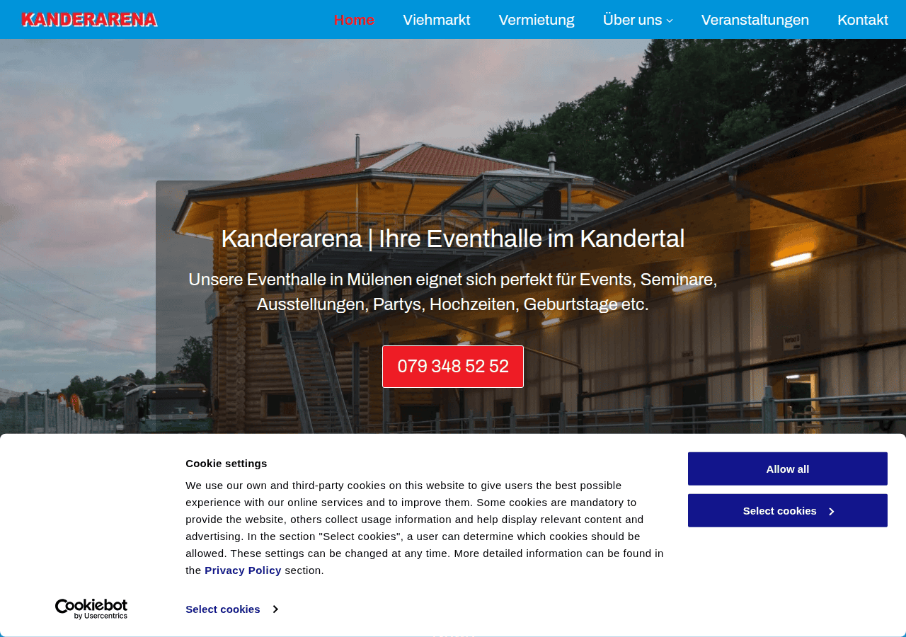 Screenshot of kanderarena.ch