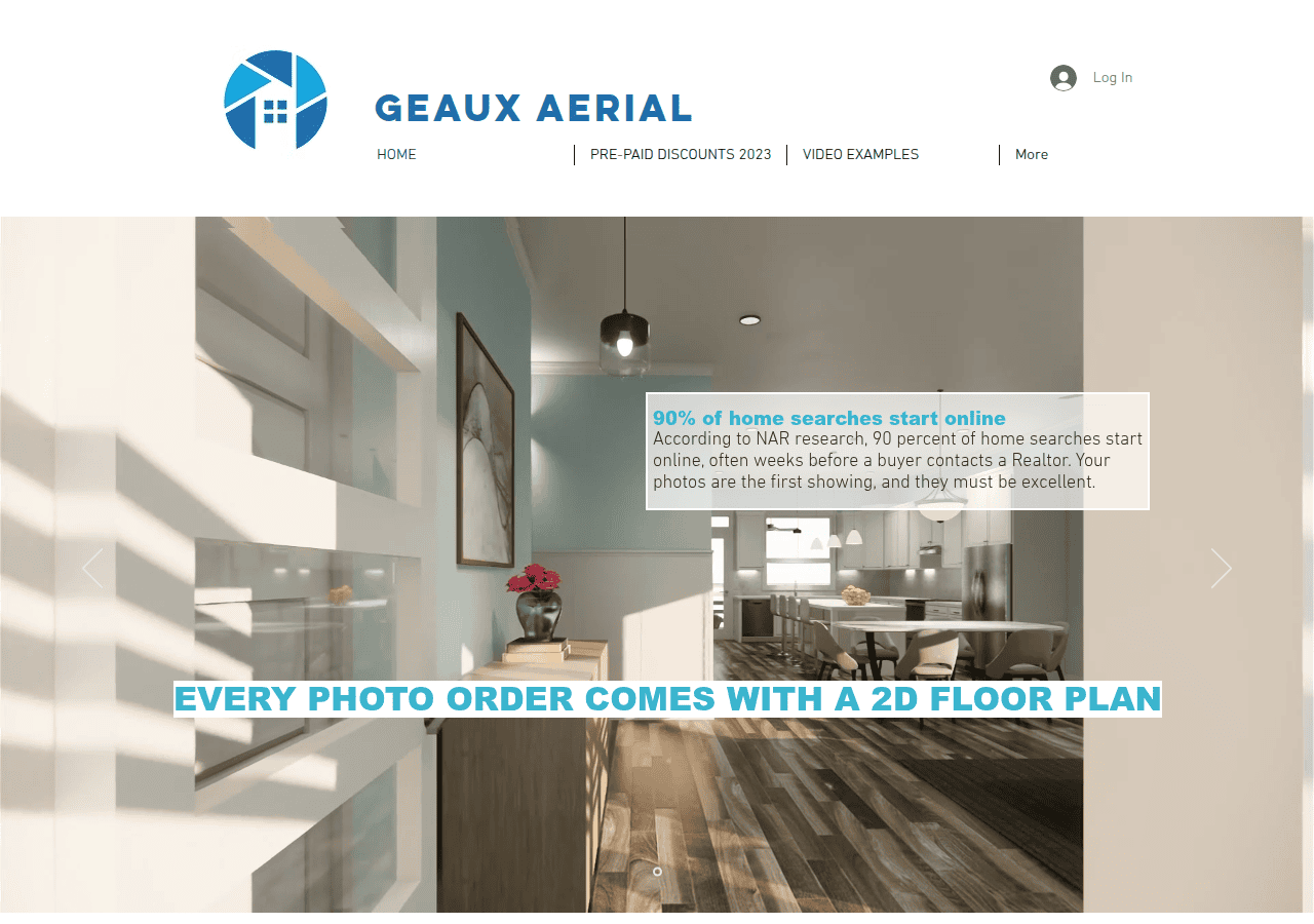 Screenshot of geauxaerial.com