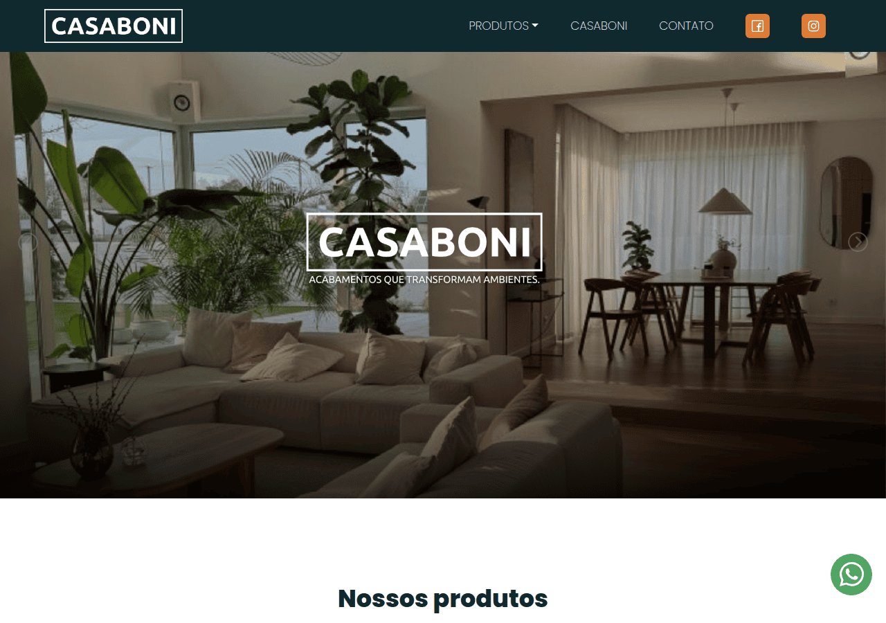 Screenshot of casaboni.com.br
