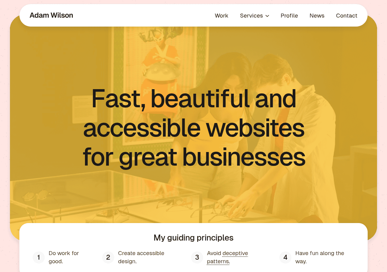 Screenshot of adamwilson.co.uk