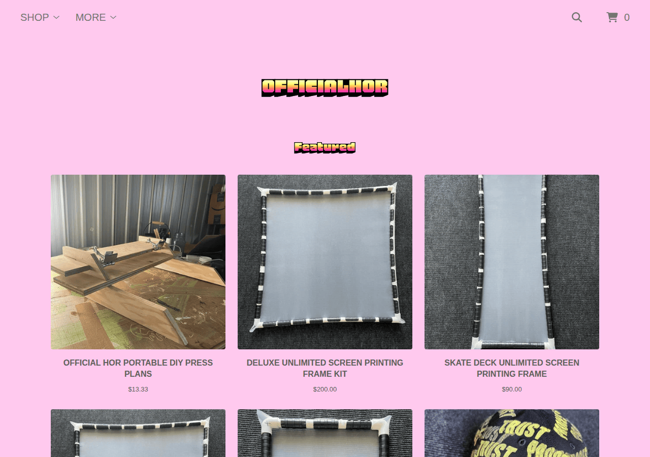 Screenshot of officialhor.com