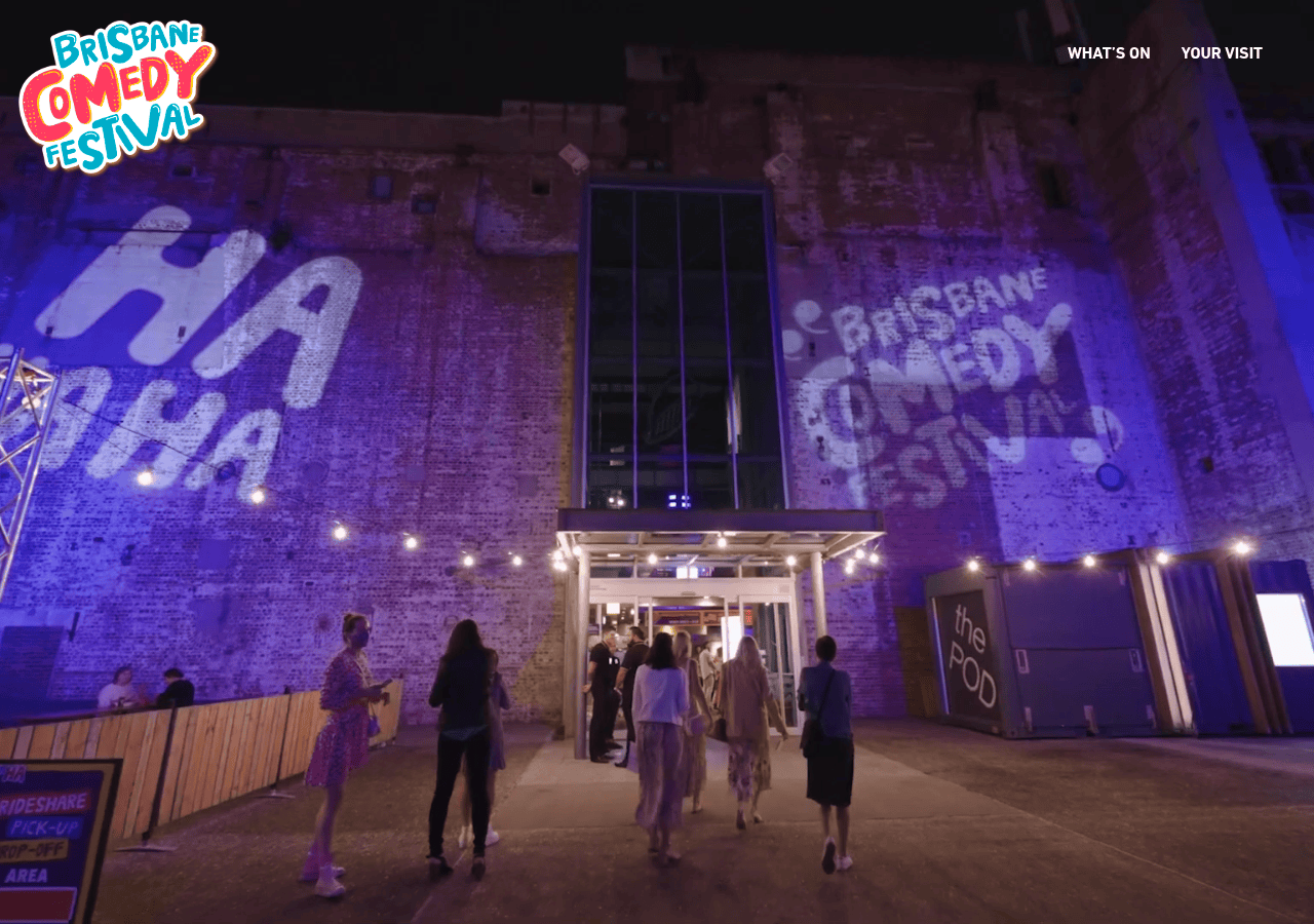 Screenshot of brisbanecomedyfestival.com