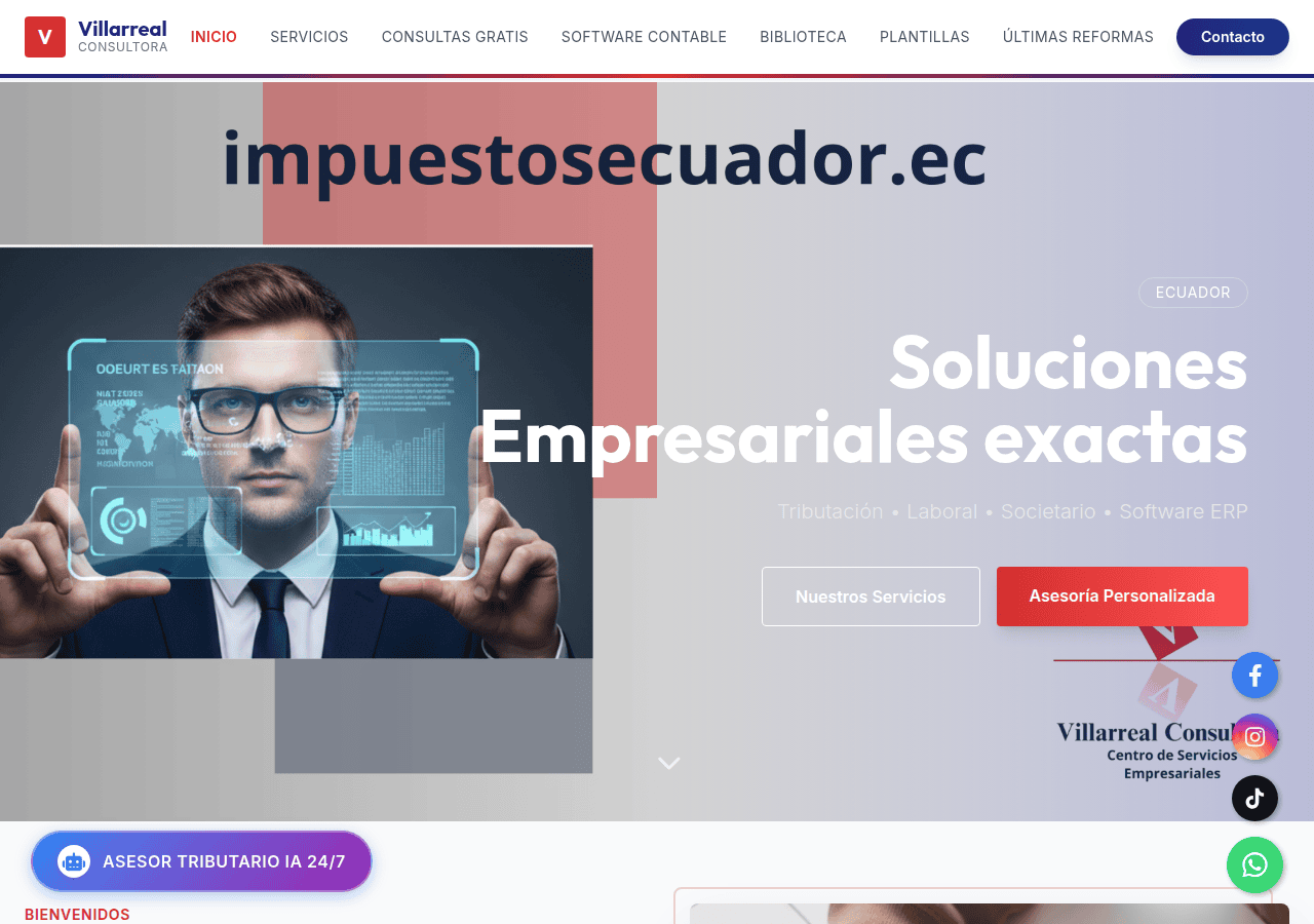 Screenshot of impuestosecuador.ec
