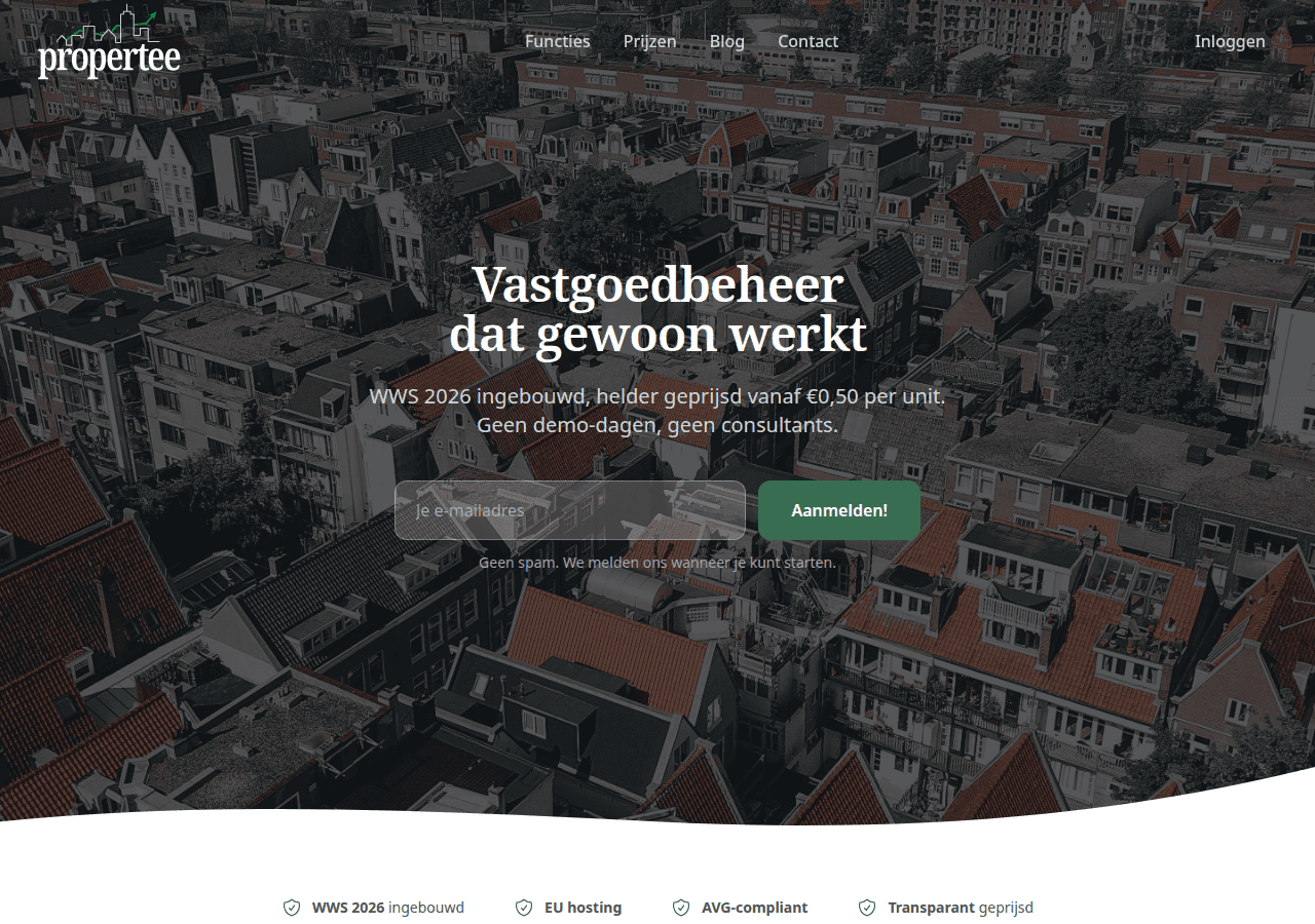 Screenshot of propertee.nl