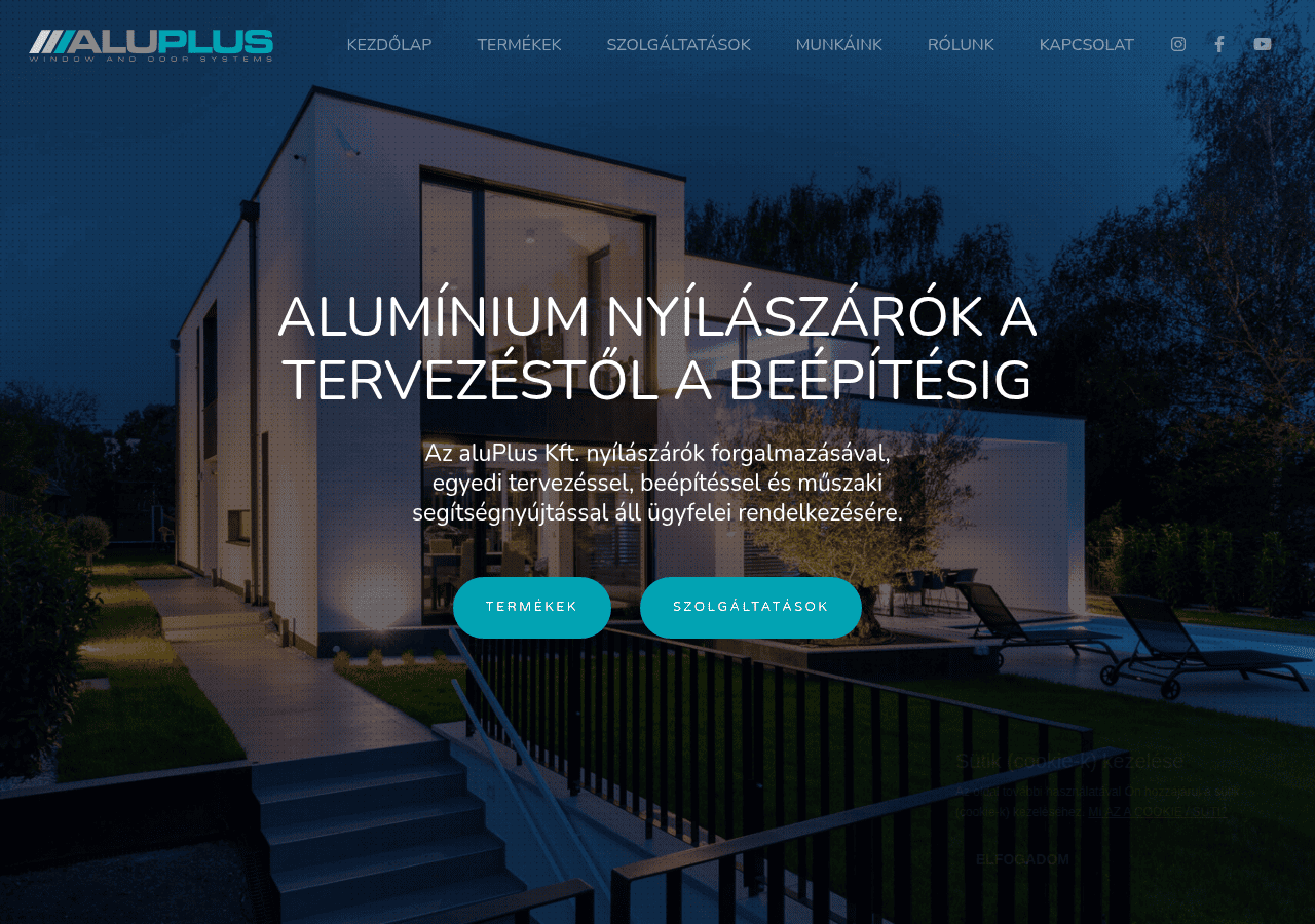 Screenshot of aluplus.hu