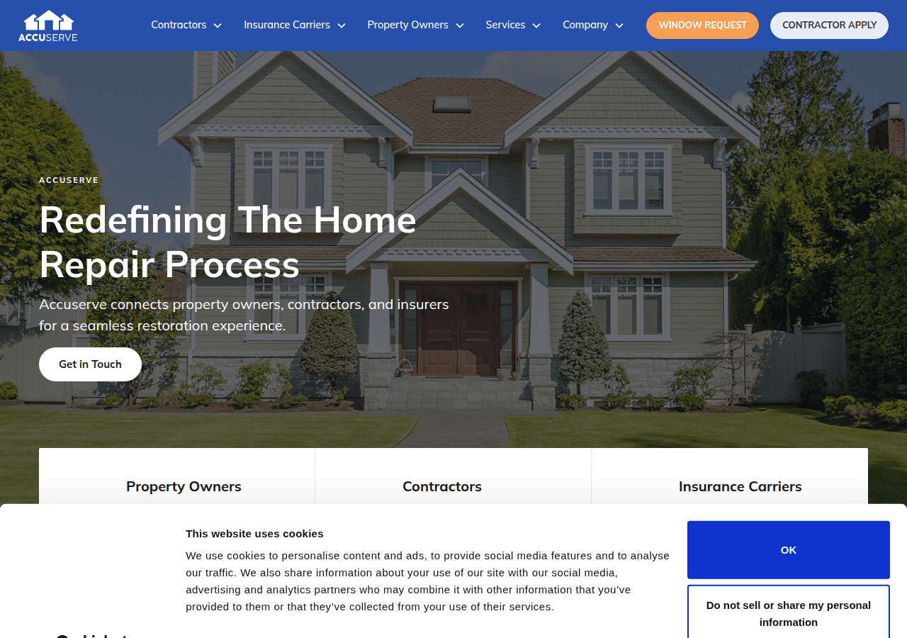 Screenshot of accuserve.com