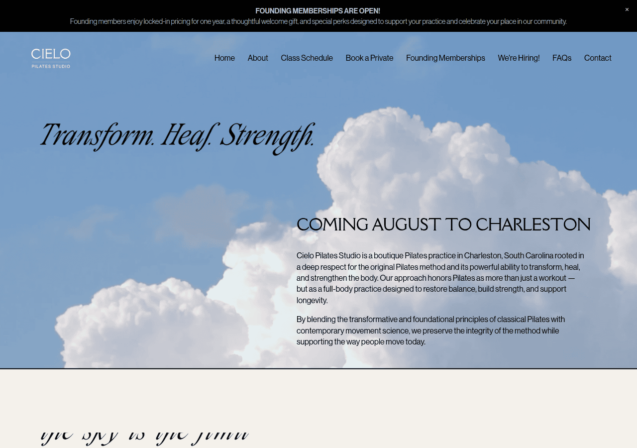Screenshot of cielopilatesstudio.com