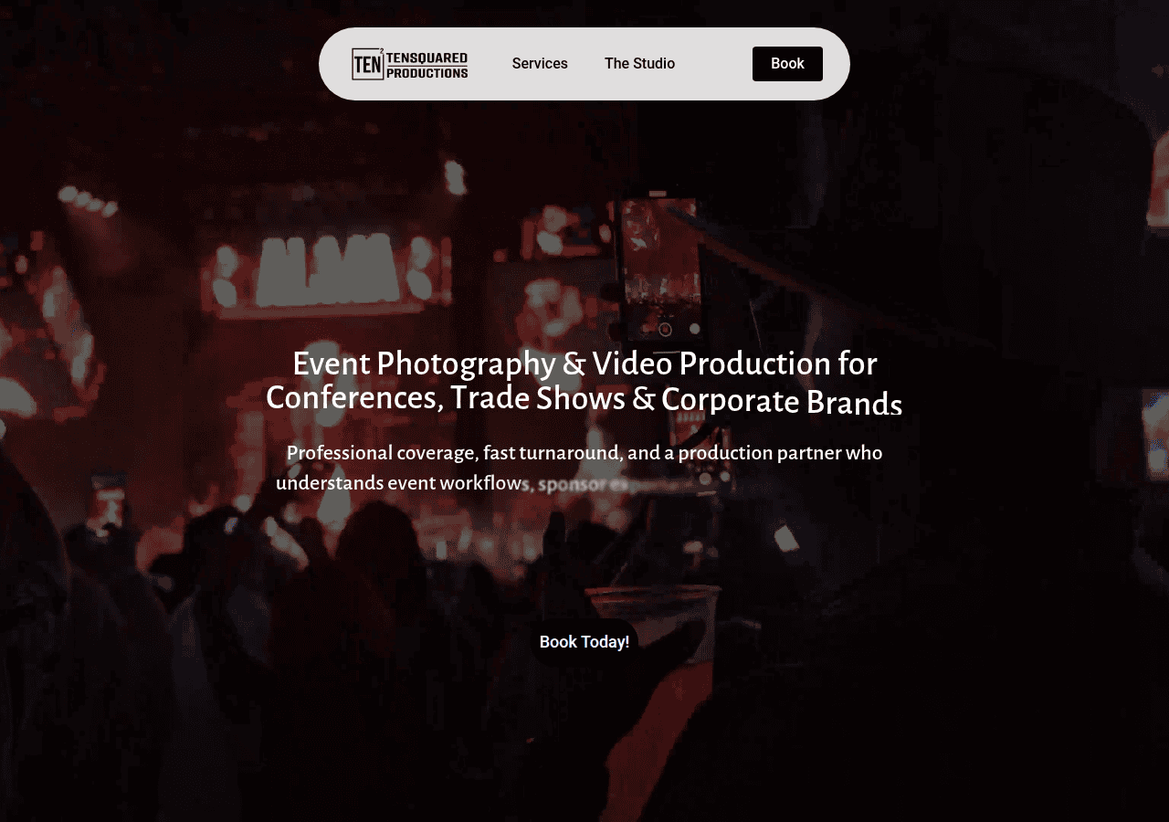 Screenshot of tensquared.productions
