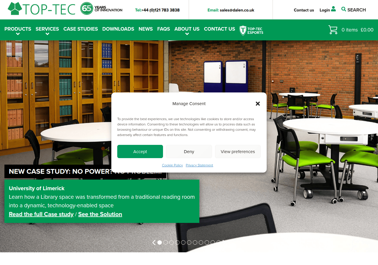 Screenshot of top-tec.co.uk