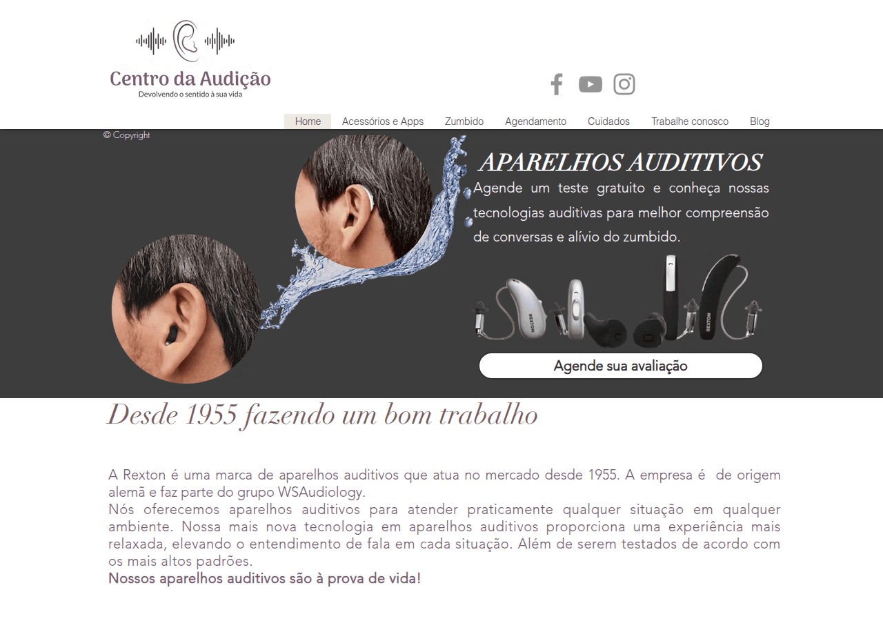 Screenshot of centrodaaudicao.com