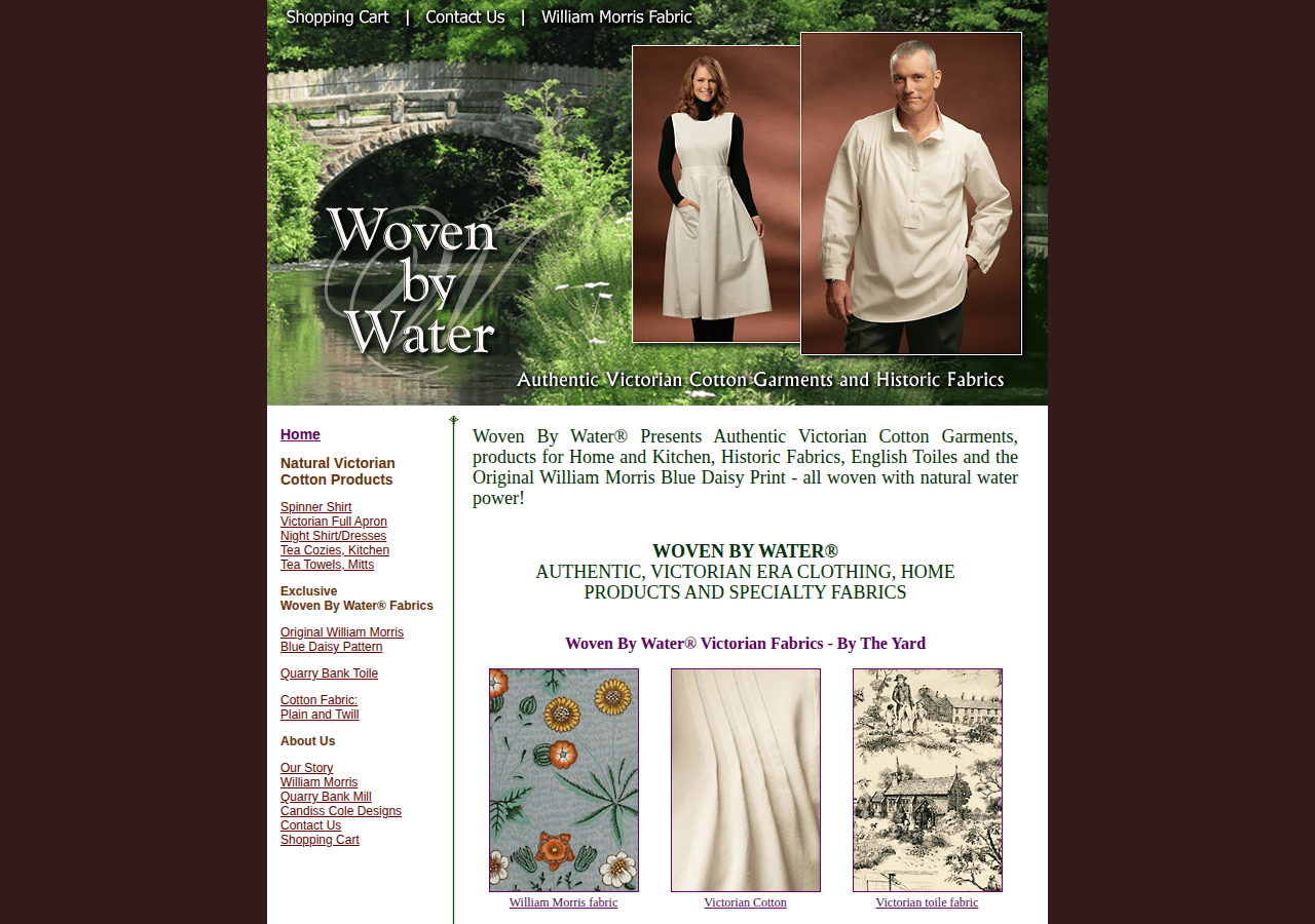Screenshot of wovenbywater.com