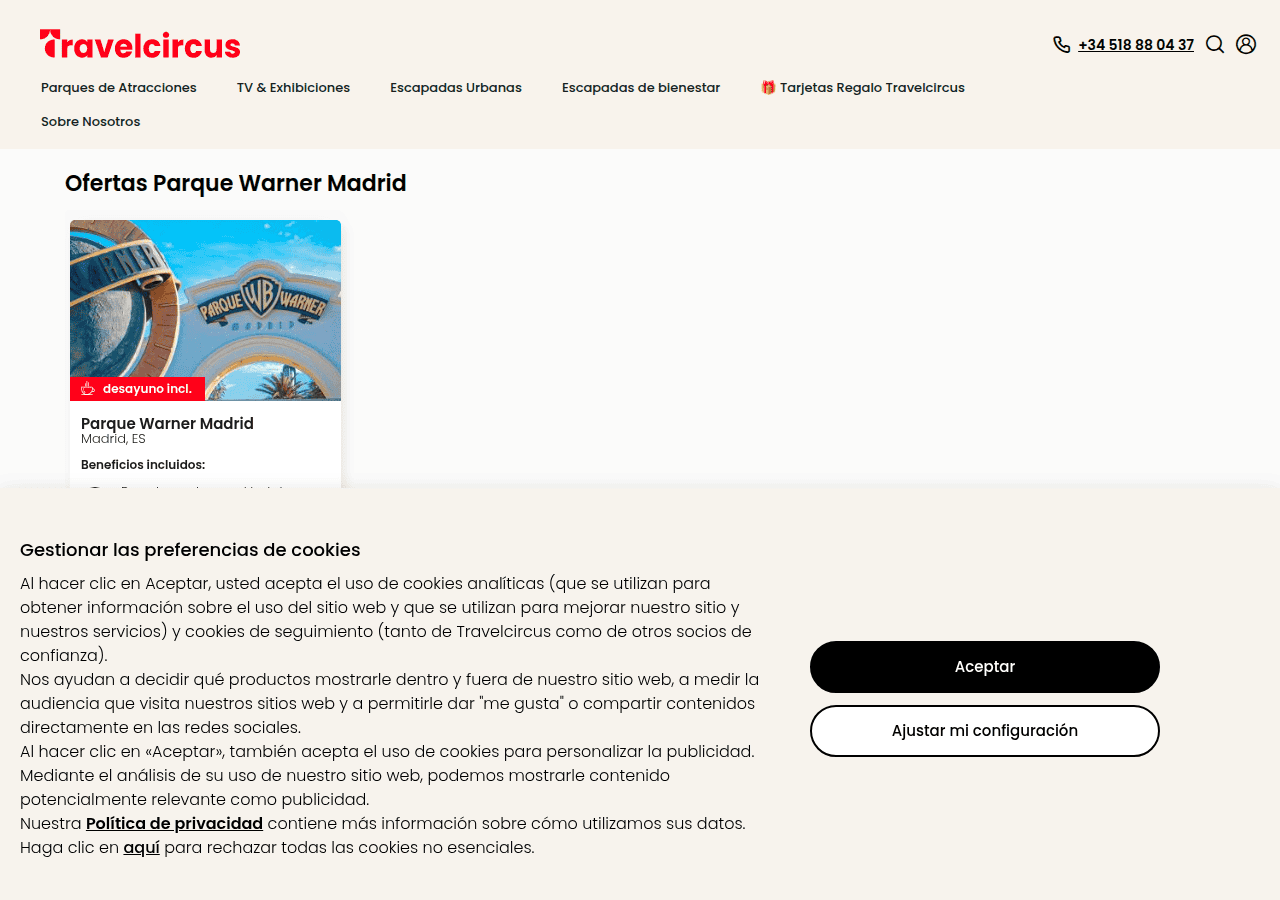 Screenshot of travelcircus.es