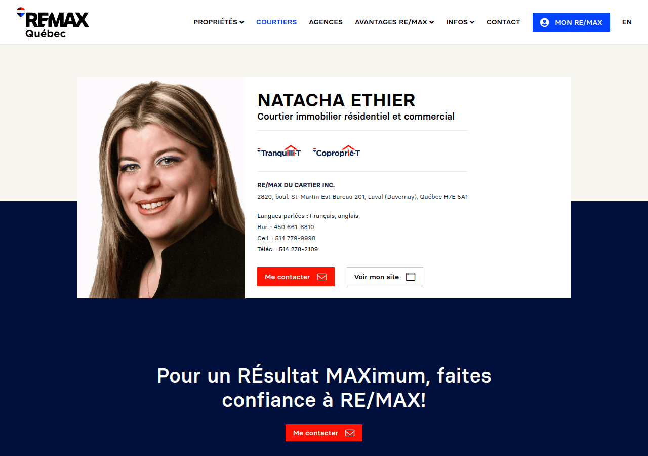 Screenshot of remax-quebec.com