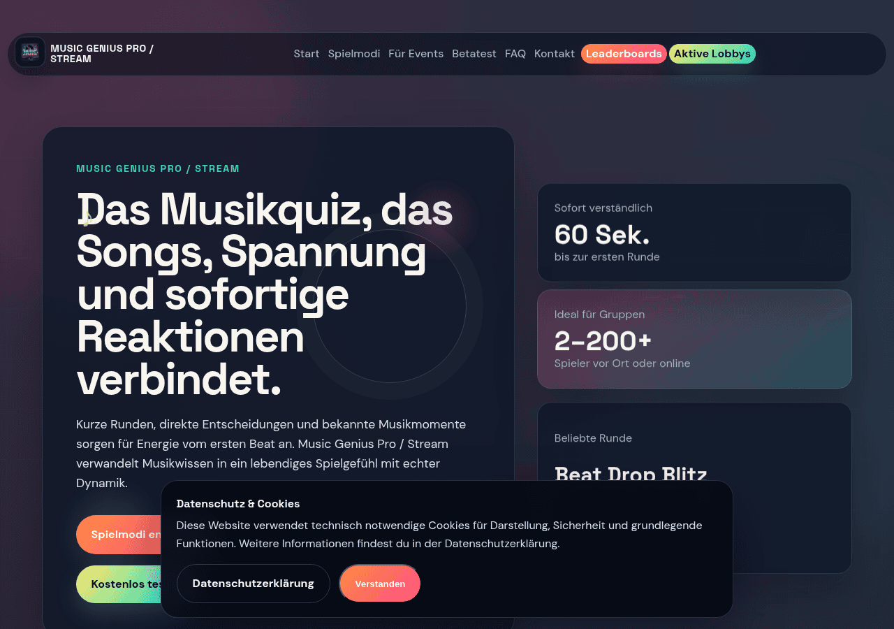 Screenshot of music-genius-stream.com