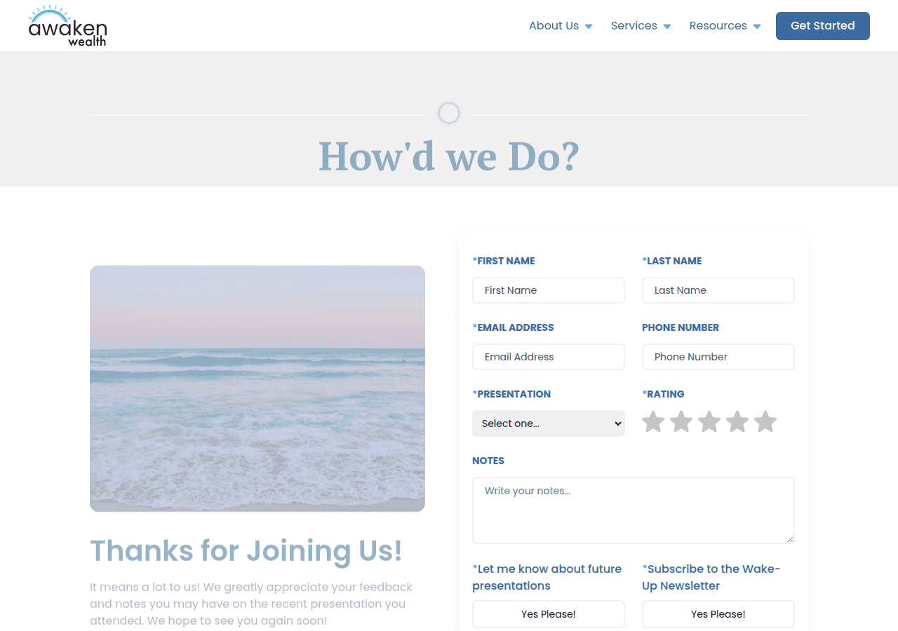 Screenshot of awakenwealth.ca