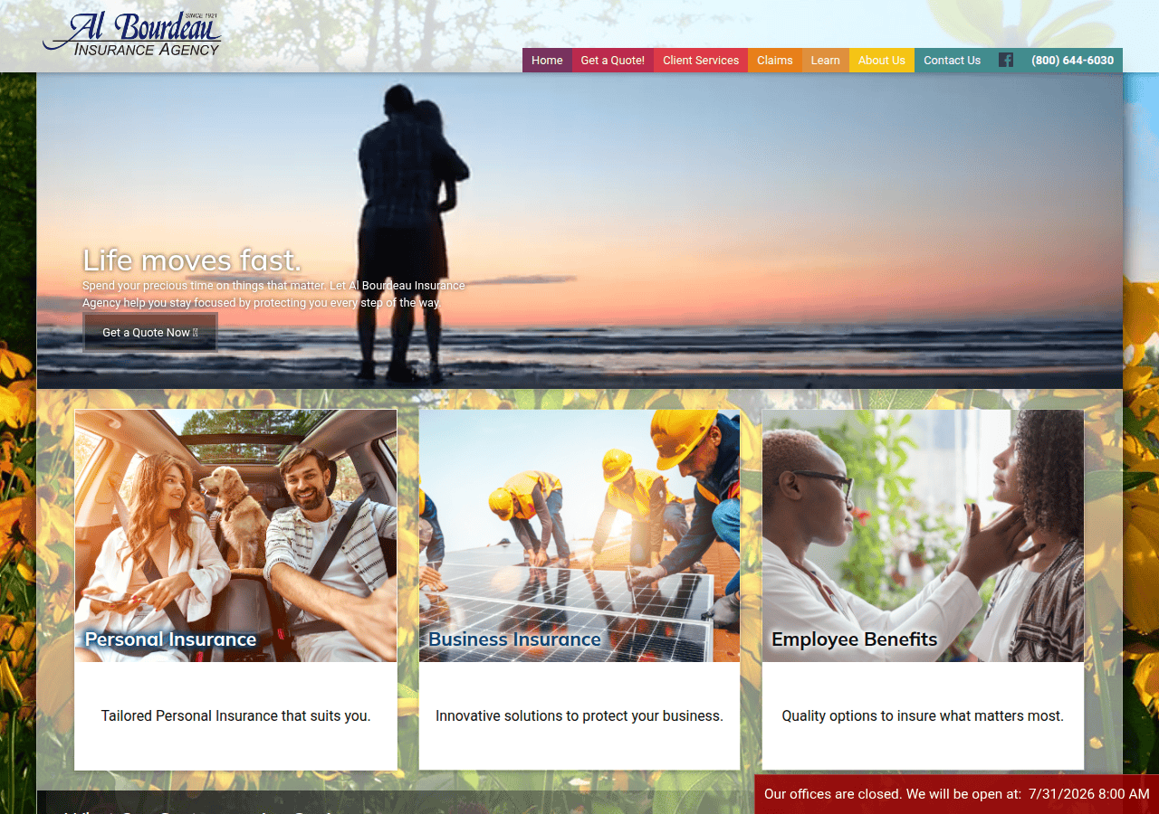 Screenshot of albourdeauinsurance.com
