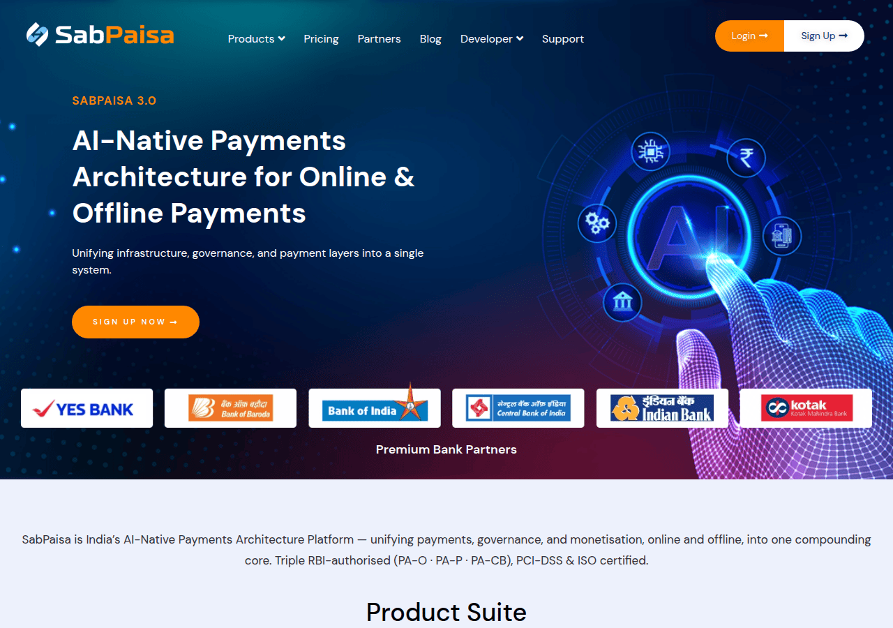 Screenshot of sabpaisa.in