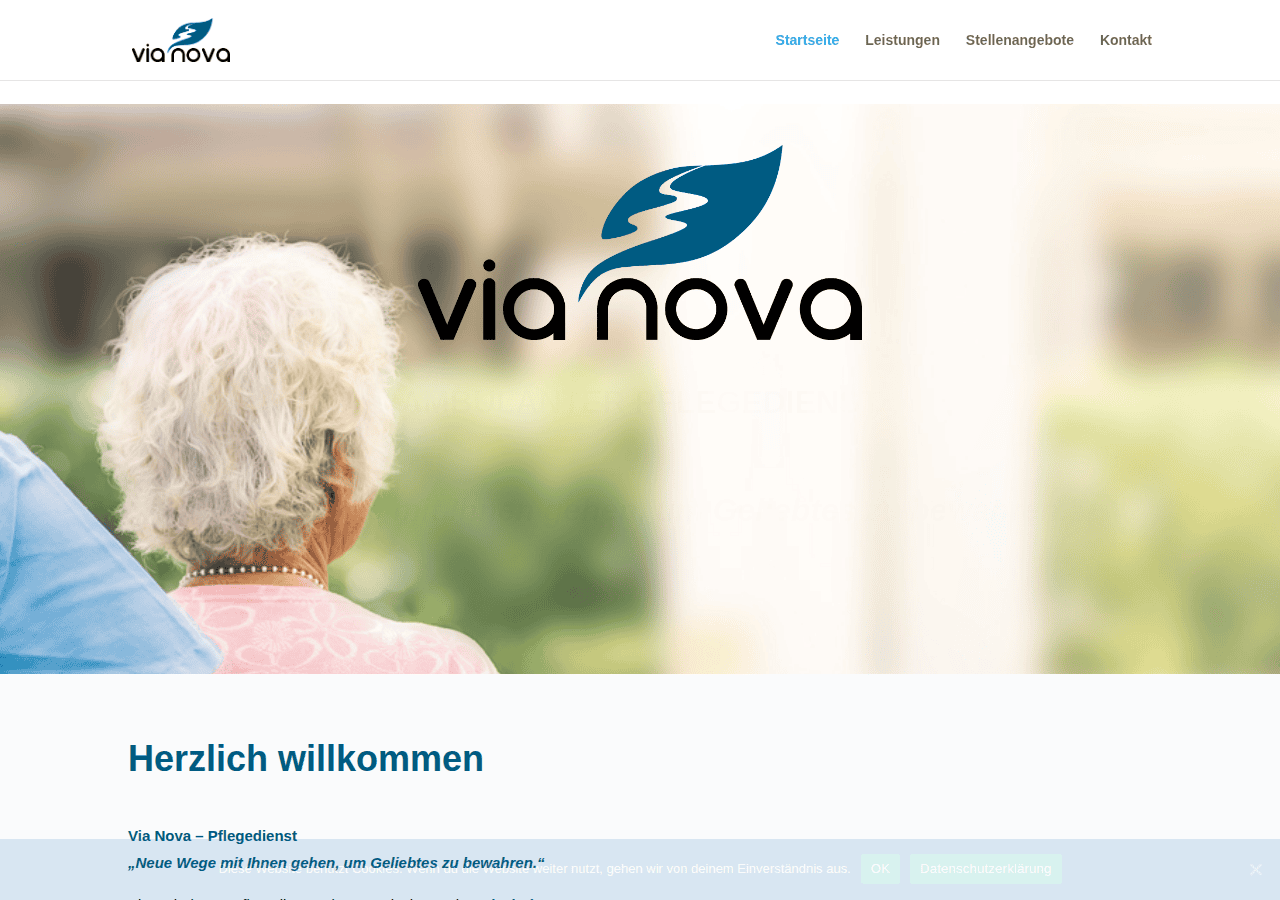 Screenshot of via-nova-pflegedienst.de