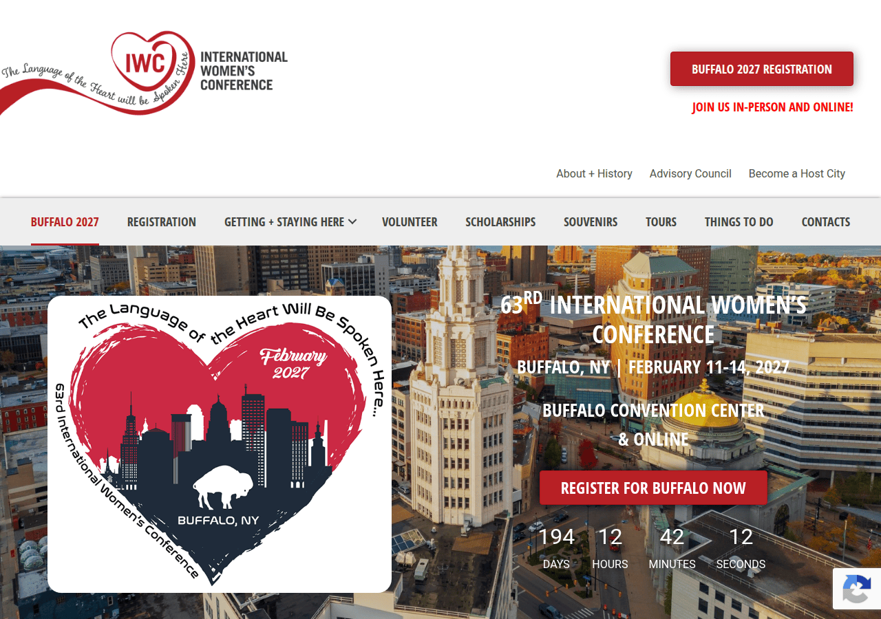 Screenshot of internationalwomensconference.org