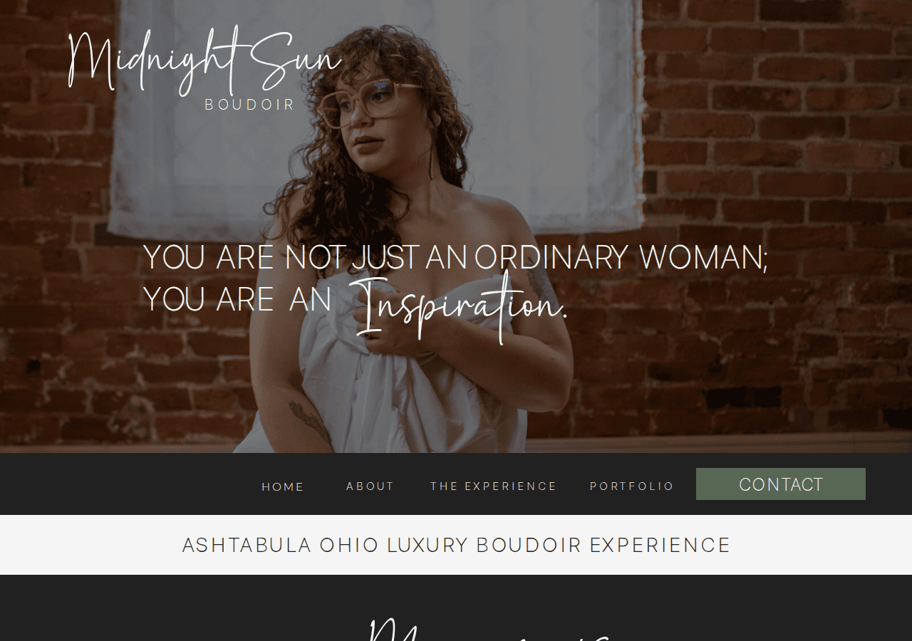 Screenshot of boudoirbymidnightsun.com