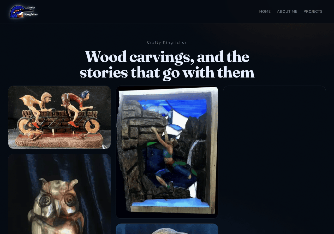 Screenshot of craftykingfisher.com
