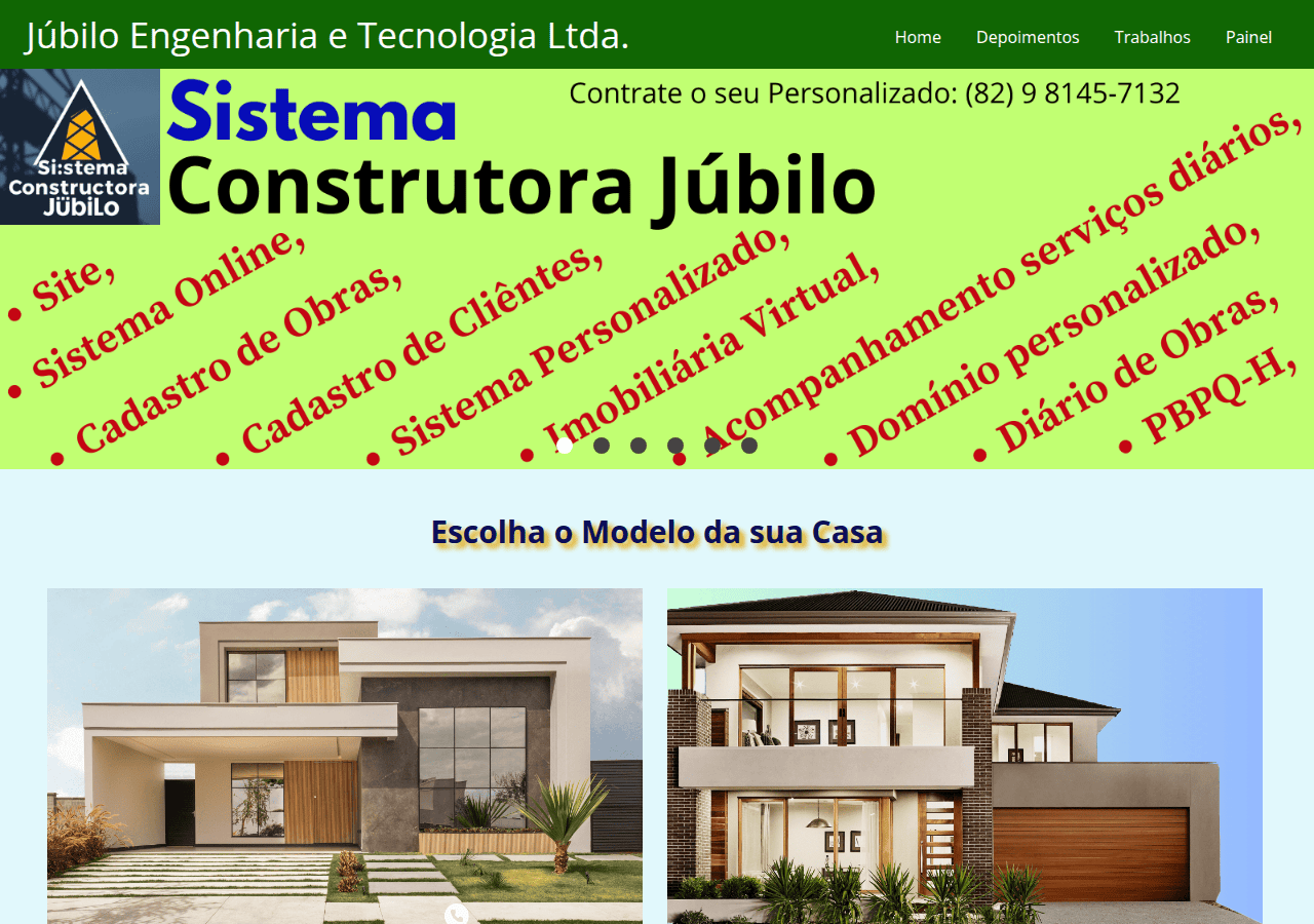 Screenshot of sistemaconstrutorajubilo.com.br