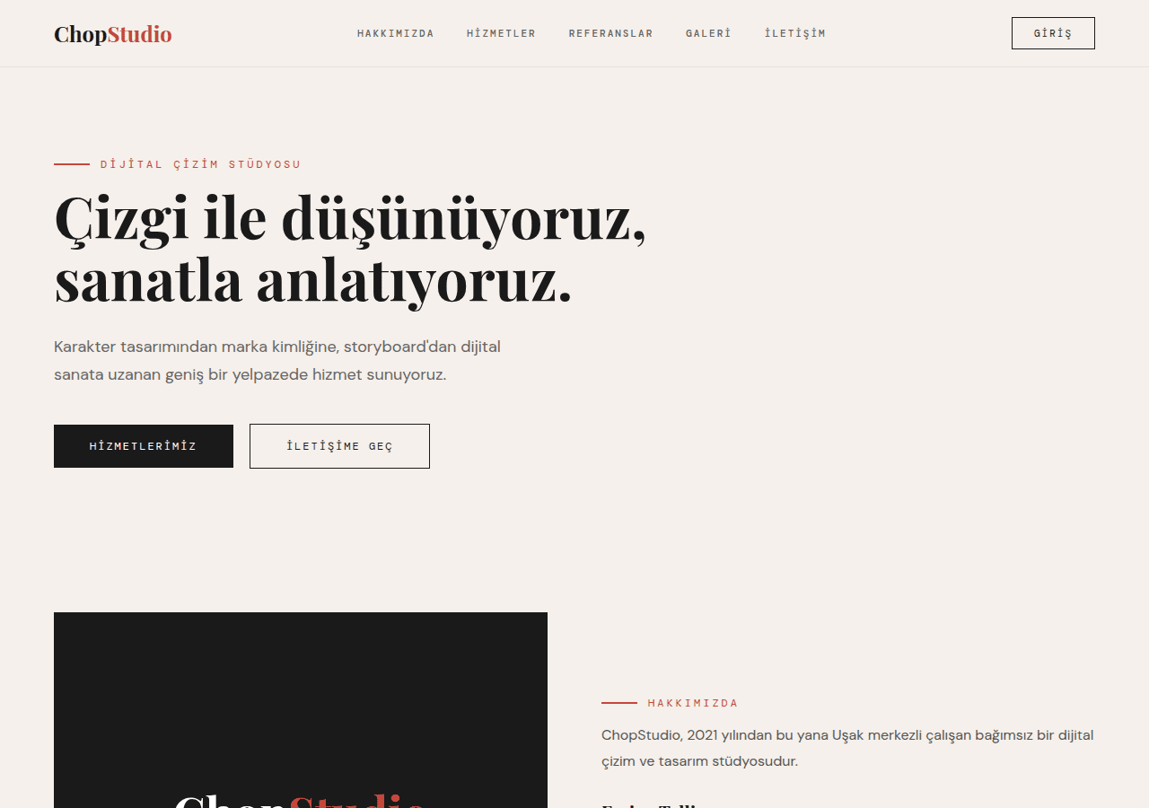 Screenshot of chopstudio.site