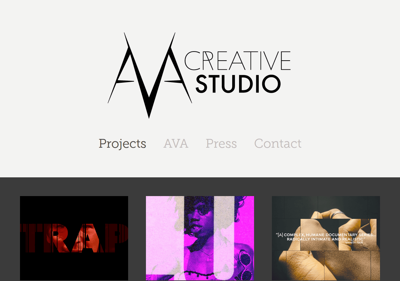 Screenshot of avacreative.studio