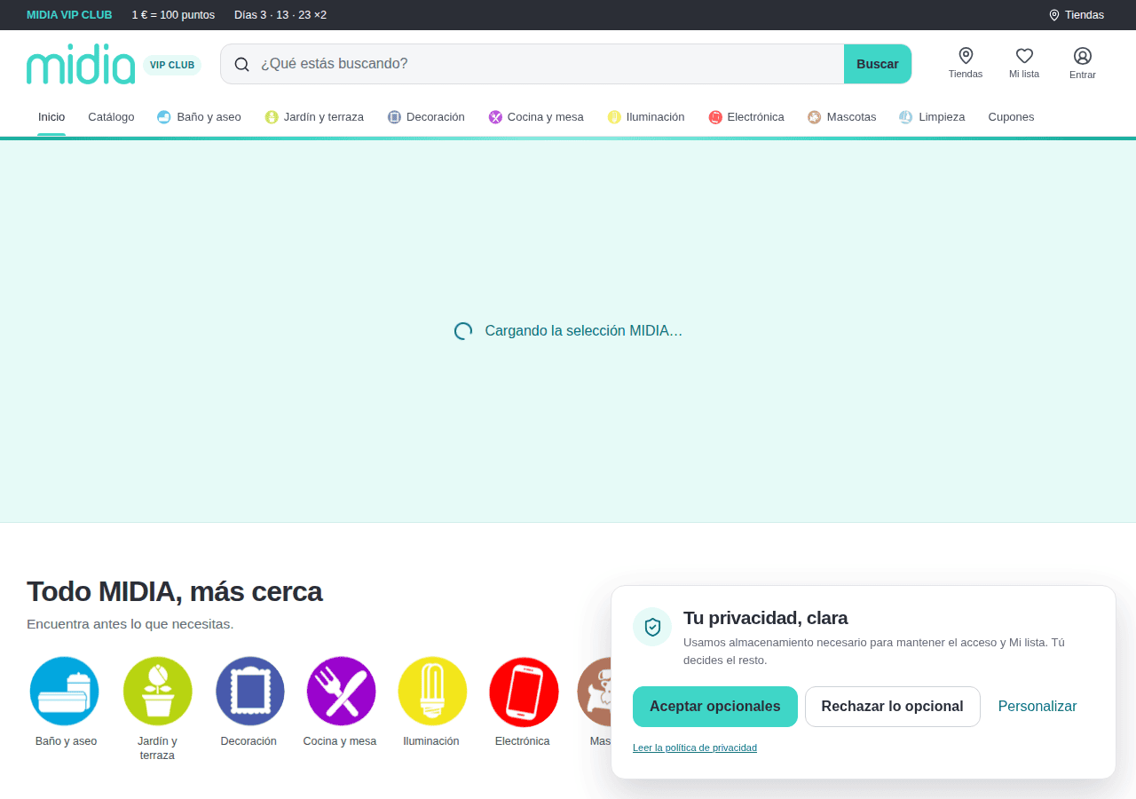 Screenshot of midiashops.com