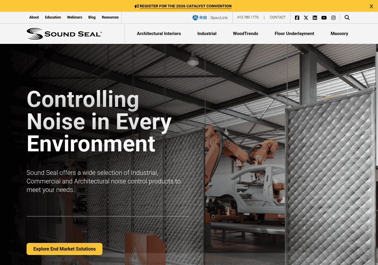Screenshot of soundseal.com