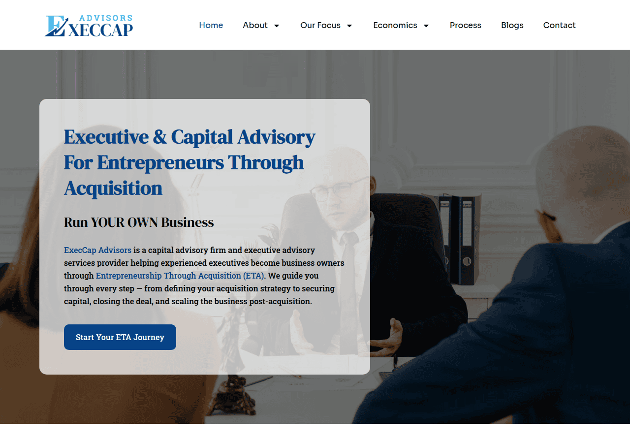 Screenshot of execcapadvisors.com