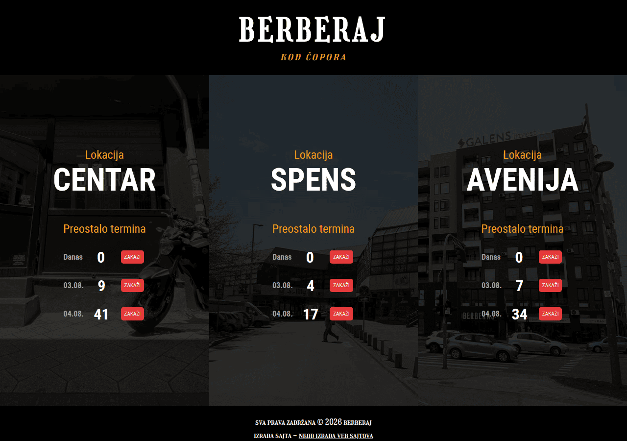 Screenshot of berberaj.rs