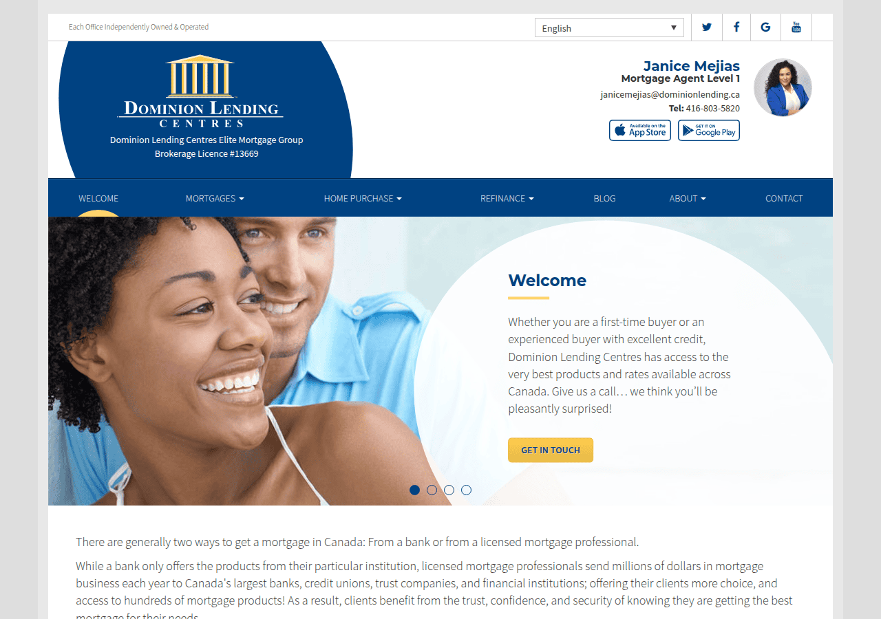 Screenshot of janicemejias.ca